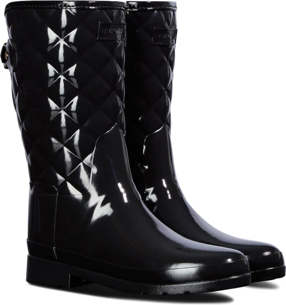 Hunter Women's Original Short Refined Quilted Gloss Rain Boot 3 Hunter Women's Original Short Refined Quilted Gloss Rain Boot