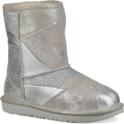 UGG Kids Classic Short II Patchwork 5 UGG Kids Classic Short II Patchwork -Prime Shoes Shop ugg childrens kids classic short ii patchwork silver 1096431k slvr 70475.1541458227