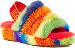 UGG Women's Fluff Yeah Slide Cali Collage 8 UGG Women's Fluff Yeah Slide Cali Collage -Prime Shoes Shop ugg womens fluff yeah slide cali collage rainbow stripes 1120002 rstr 40335.1622215281
